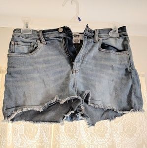 VS PINK Light Distressed Denim Shorts Sz 8